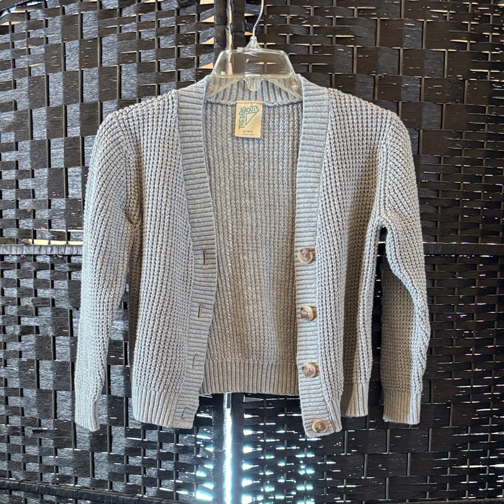 Cozy Gray Kids' Cardigan Sweater